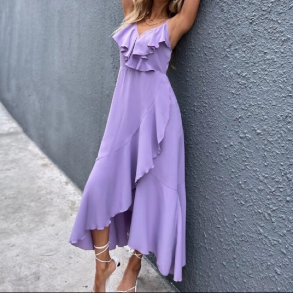 Boho ruffle wrap maxi dress - Picture 6 of 7